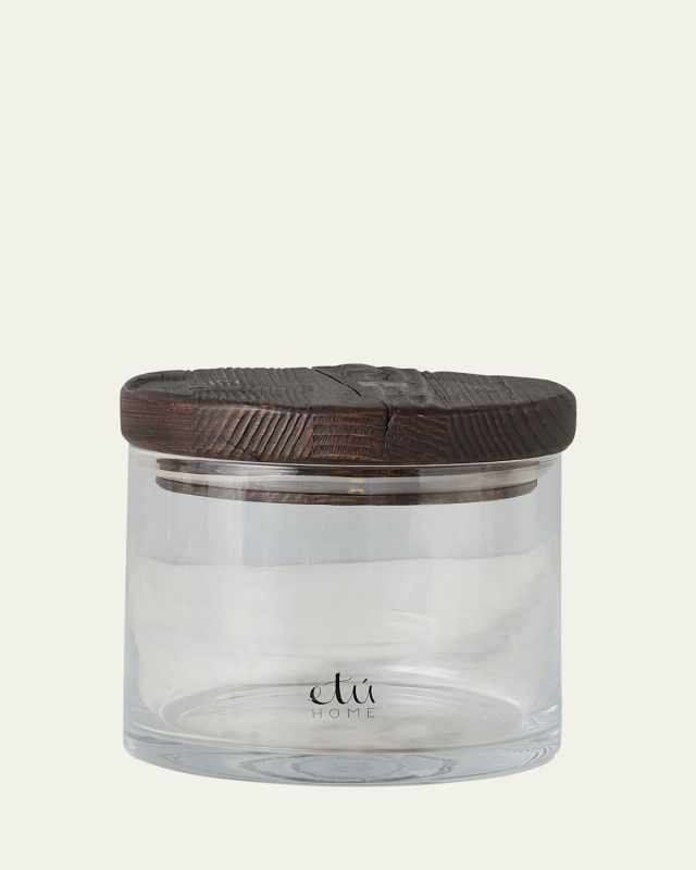 Heritage Wood Top Medium Canister, 9.5"